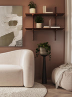 Handmade Wood Resin Accent Table | Round Mushroom Design