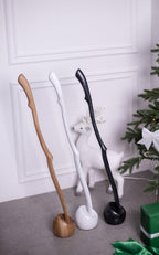 Extra long standing shoe horn, handmade wooden dressing tool, home warming  gift