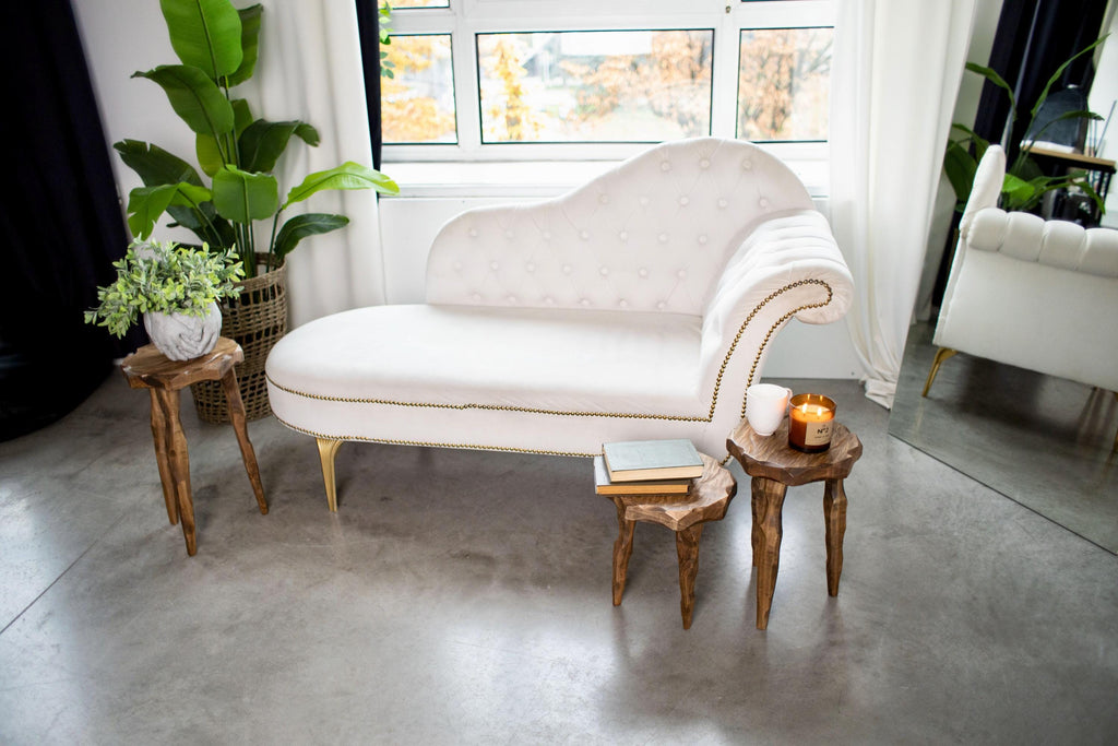 Handcrafted wooden accent table, plant stand, rustic farmhouse step stool