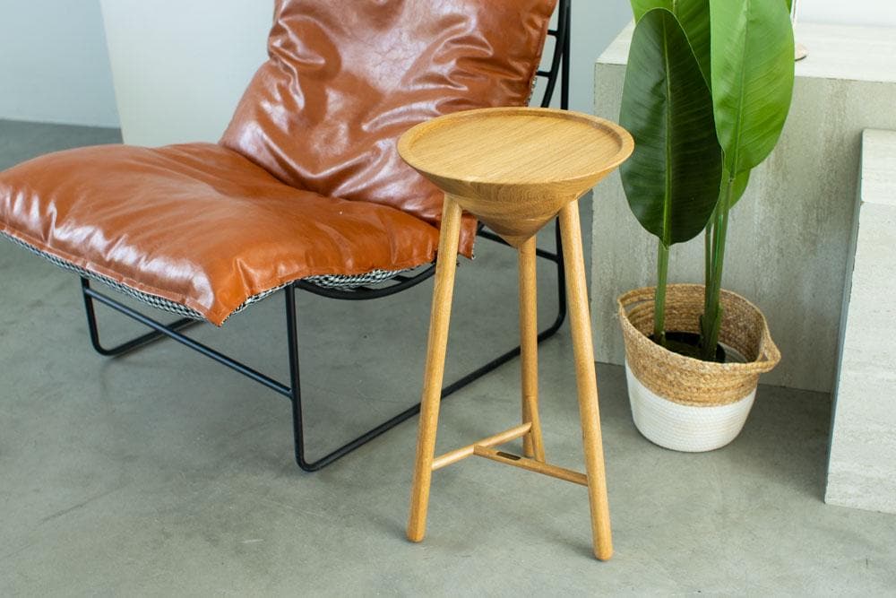 Handmade Wood Accent Table, Mid-Century Modern Side Table