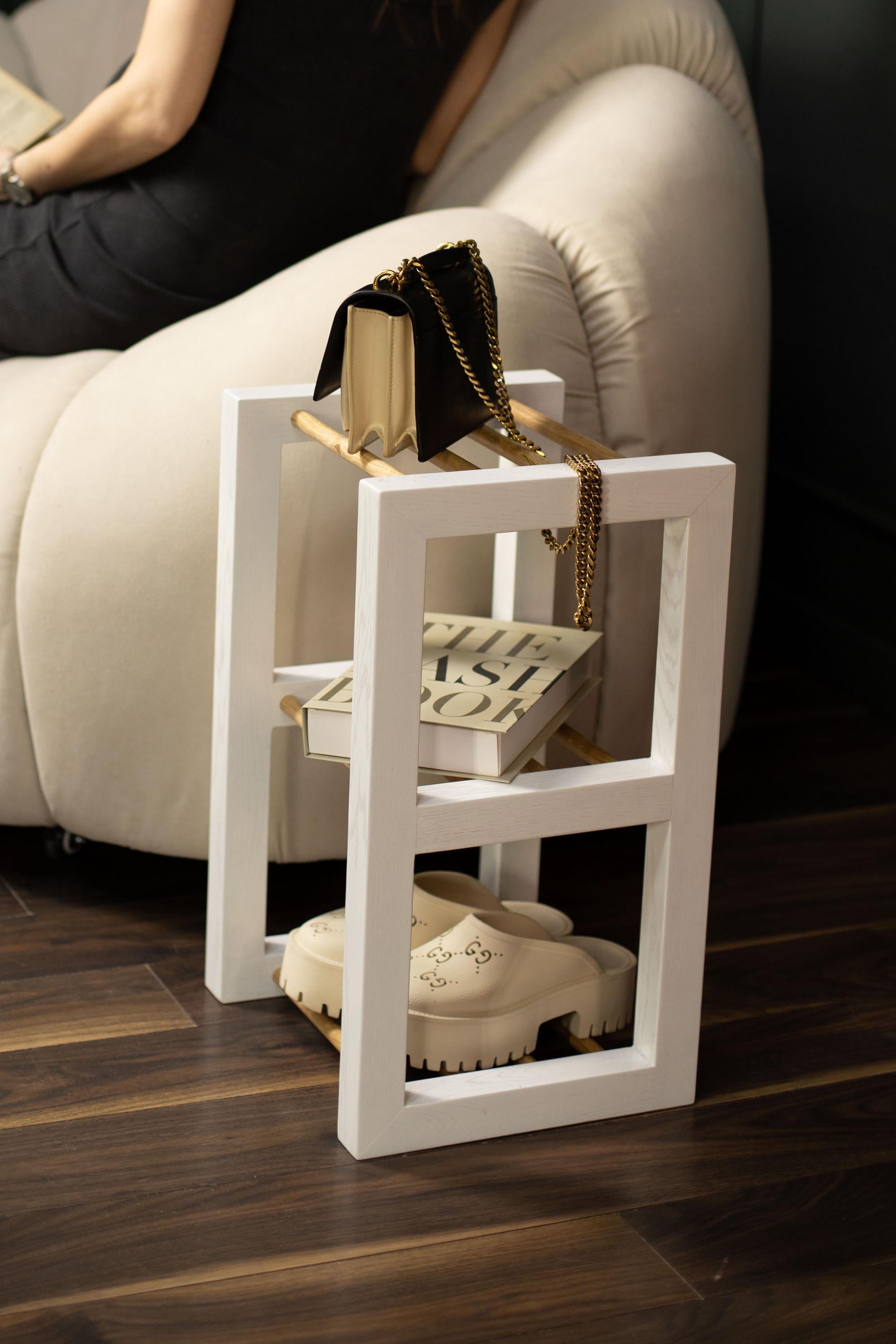 Wood Shoe Rack, Entryway Mudroom Organizer, Wooden Shoe Display