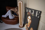 RGB Corner Floor Lamp, Tall Natural Wood LED Lamp