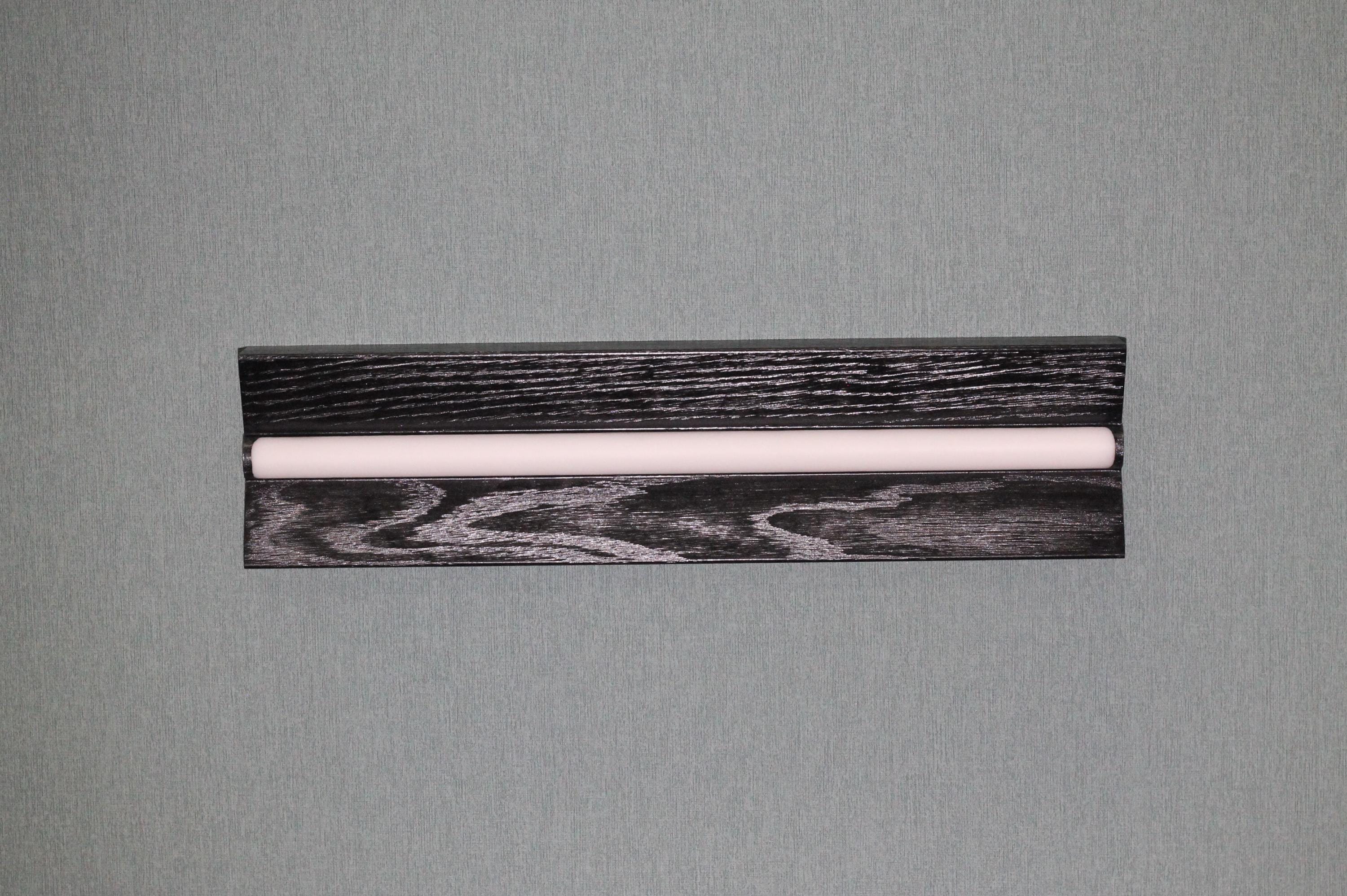 Black Wood LED Wall Sconce, Modern Bedside Lamp