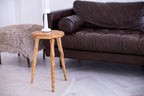 Handmade wood stool, tripod accent platform, rustic mid century decor