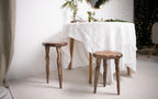 Handmade Wood Tripod Plant Stand, Organic Sculpted Pedestal