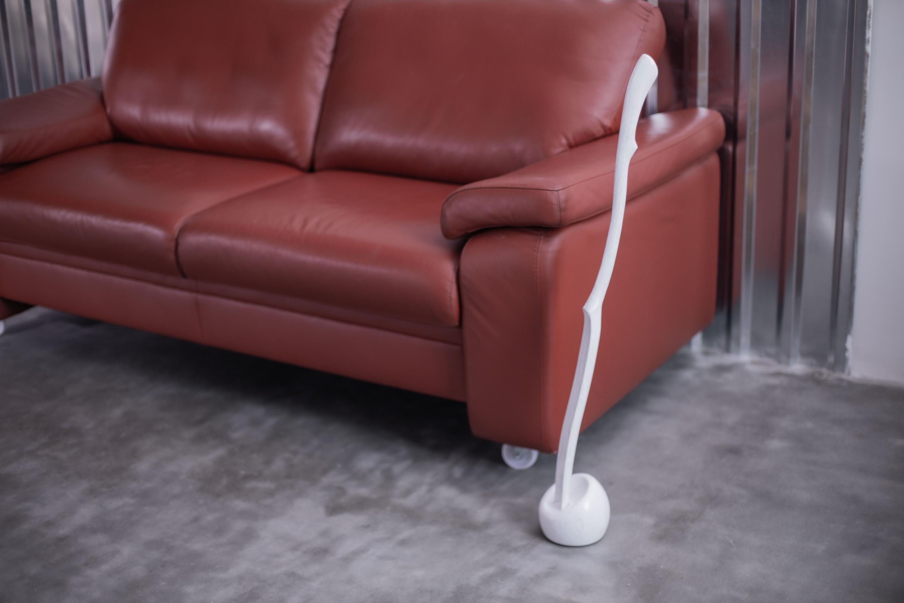 White long standing shoe horn, handmade functional furniture,  wood home decor gift