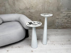 Wood Mushroom End Table, Resin Table Top, Plant Stand