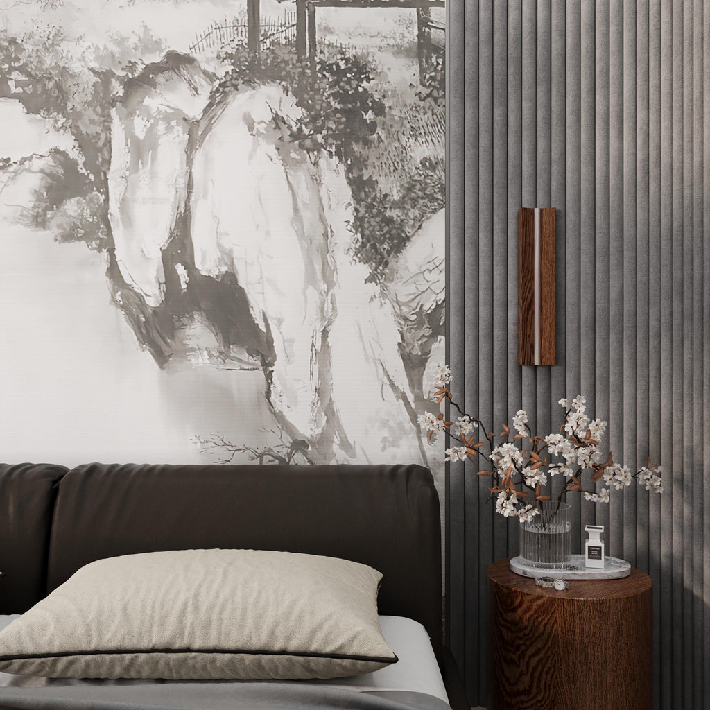 Minimalist Wooden LED Wall Sconce, Rustic Mood Lighting