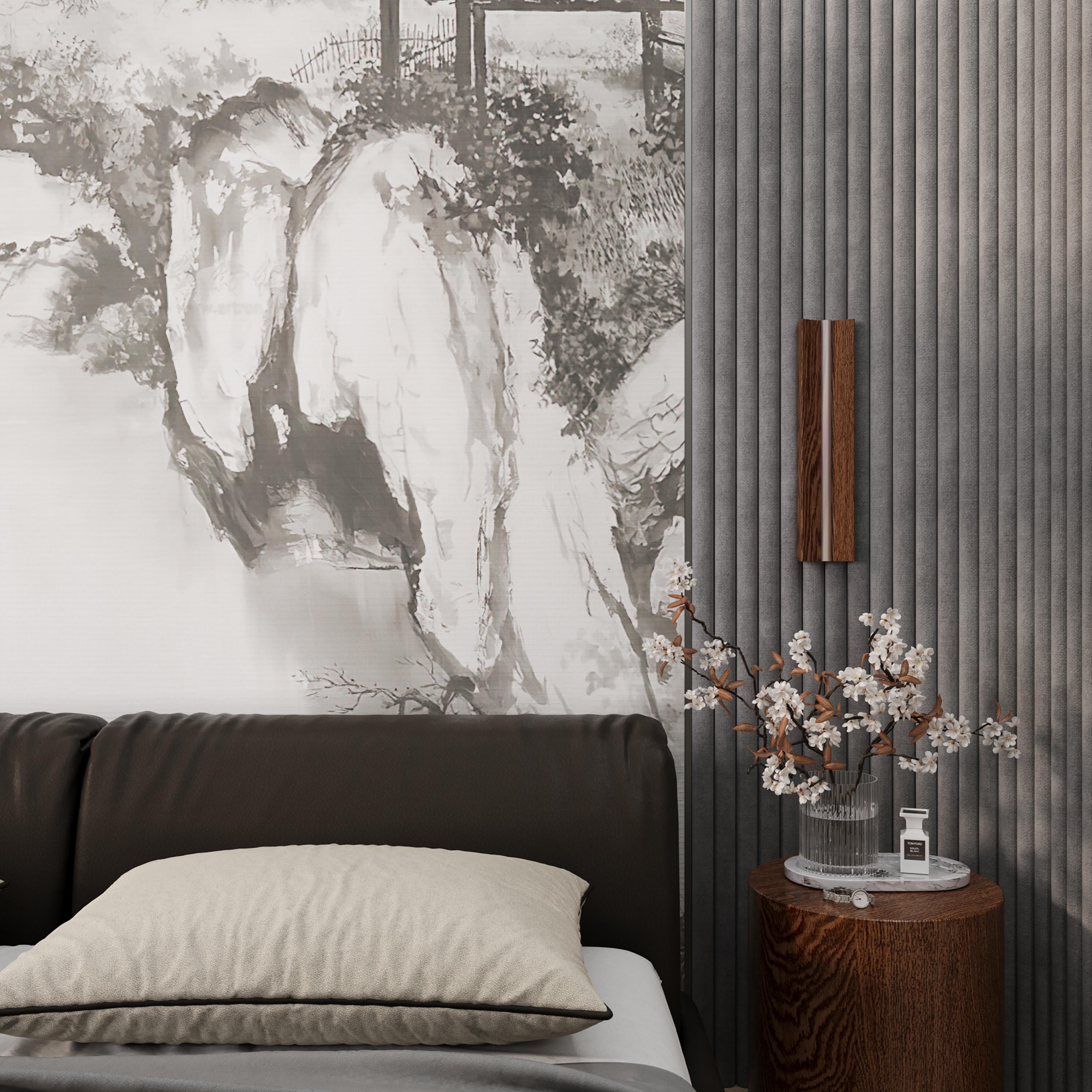 Minimalist Wooden LED Wall Sconce, Rustic Mood Lighting