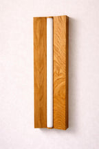 Minimalist Oak LED Wall Sconce, Modern Wooden Linear Mood Light