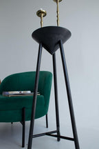 Tall Round Wood Side Table, Rustic Plant Stand