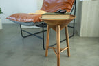 Walnut Side Table, Mid Century Modern Bedside Accent, Balcony Decor