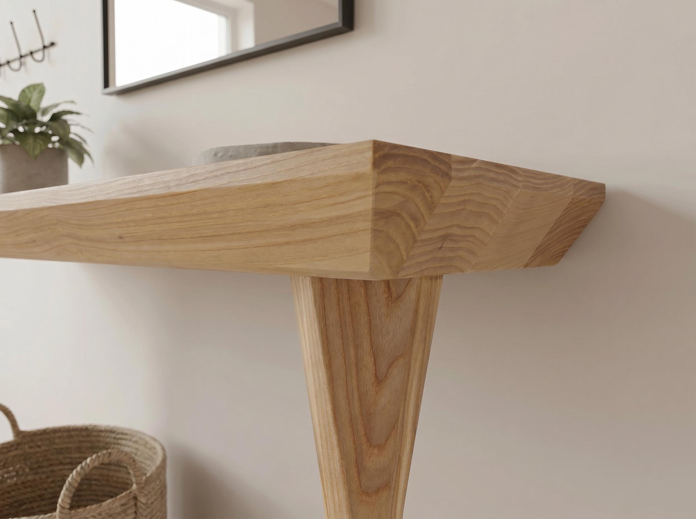 Narrow Solid Wood Console Table | Minimalist Entryway Table | Custom Size Hallway Furniture | Housewarming Gift for New Home