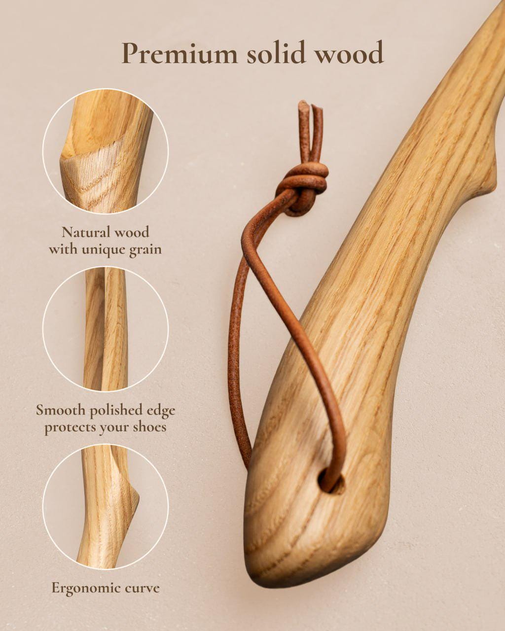 Long wooden shoehorn, rustic decor, handmade christmas gift, shoe accessories for man