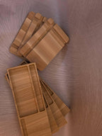 Round Wood Phone and Tablet Stand, Desk Organizer