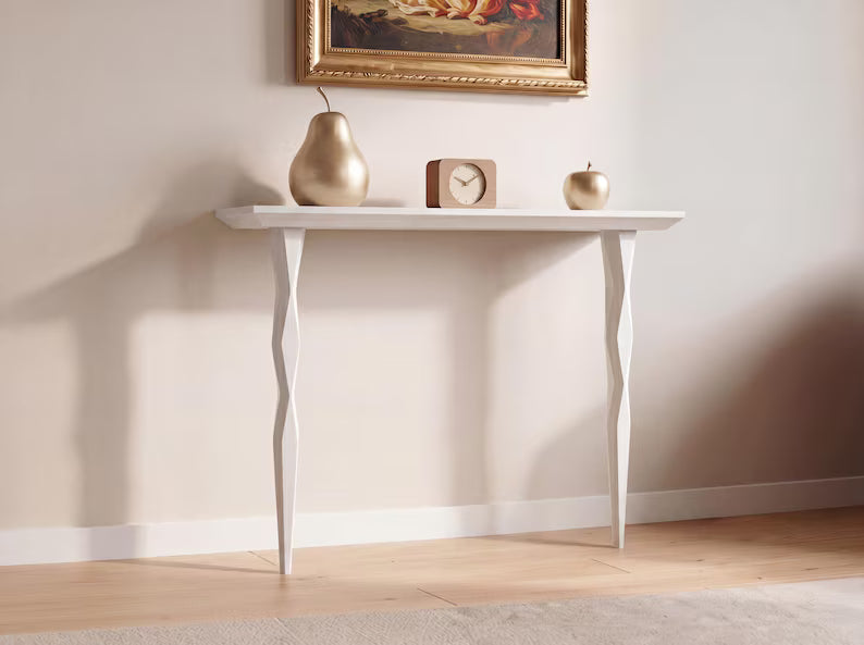 Narrow Solid Wood Console Table | Minimalist Entryway Table | Custom Size Hallway Furniture | Housewarming Gift for New Home