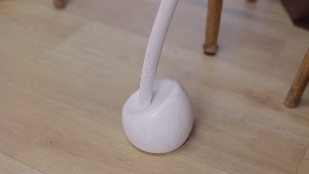White long standing shoe horn, handmade functional furniture,  wood home decor gift