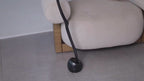 Dark wood long shoe horn, spoon with stand, handmade mens accessory for entryway