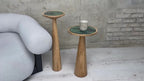 Handmade Mushroom Table, Natural Wood Plant Stand, Epoxy Resin Inlay