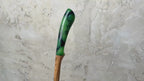 Long Wooden Shoehorn, Walnut Oak Epoxy Resin Entryway Accessory