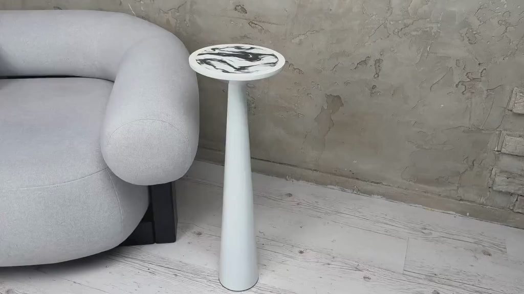 Resin Coffee Table, Round Wood Plant Stand, Modern Accent Table