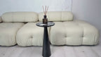Black Epoxy Resin Coffee Table, Minimalist Mushroom Plant Stand