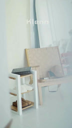 Oak Wood Vertical Shoe Rack, Narrow Entryway Organizer