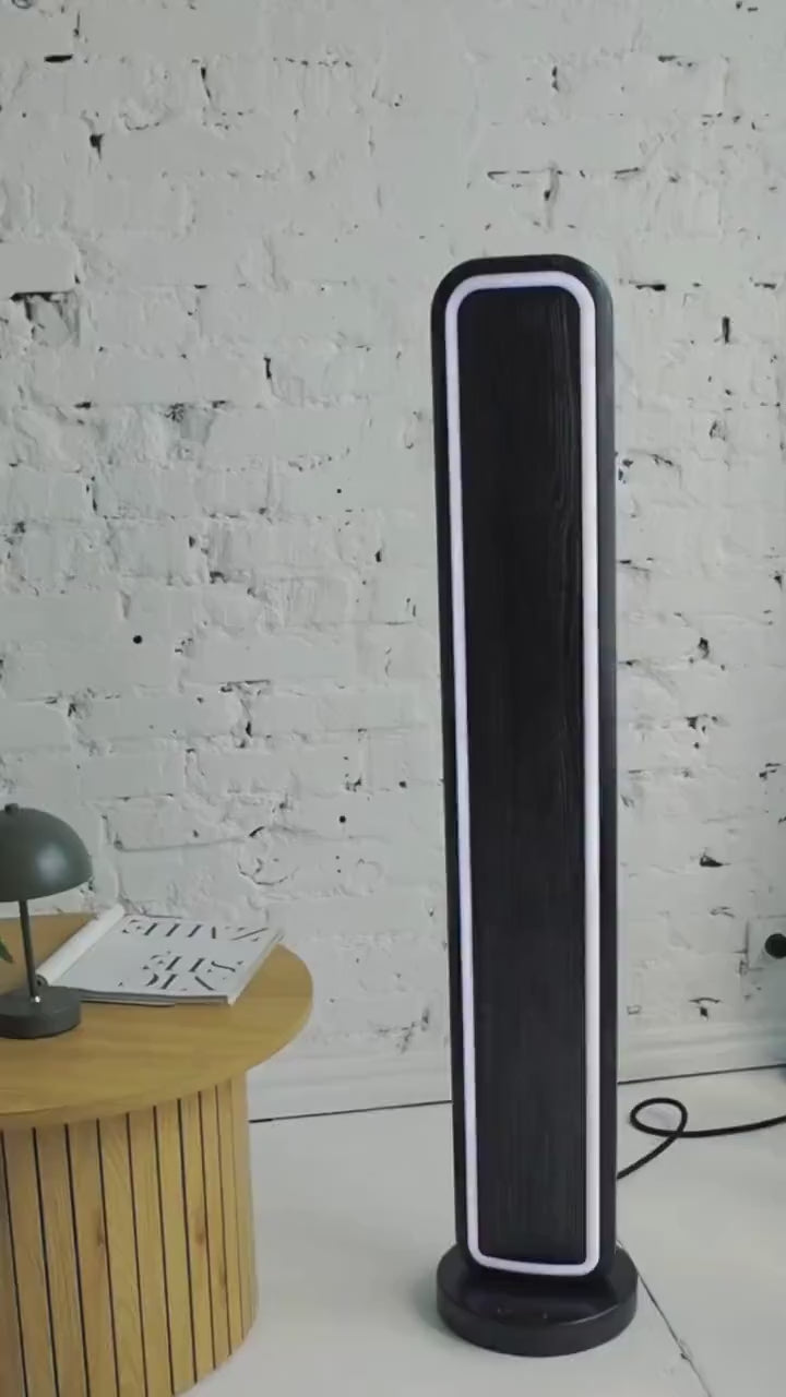 Black Oak RGB LED Floor Lamp, Modern Dimmable Mood Light