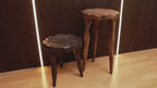 Rustic wood hat stand, wooden pedestal for statuettes, handmade holiday decor